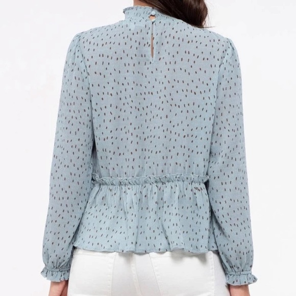 🆕 Blue Dot Print Blouse - Picture 3 of 3